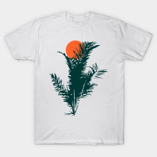 Minimalist Abstract Nature Art #44 Tropical Household Plant T-Shirt